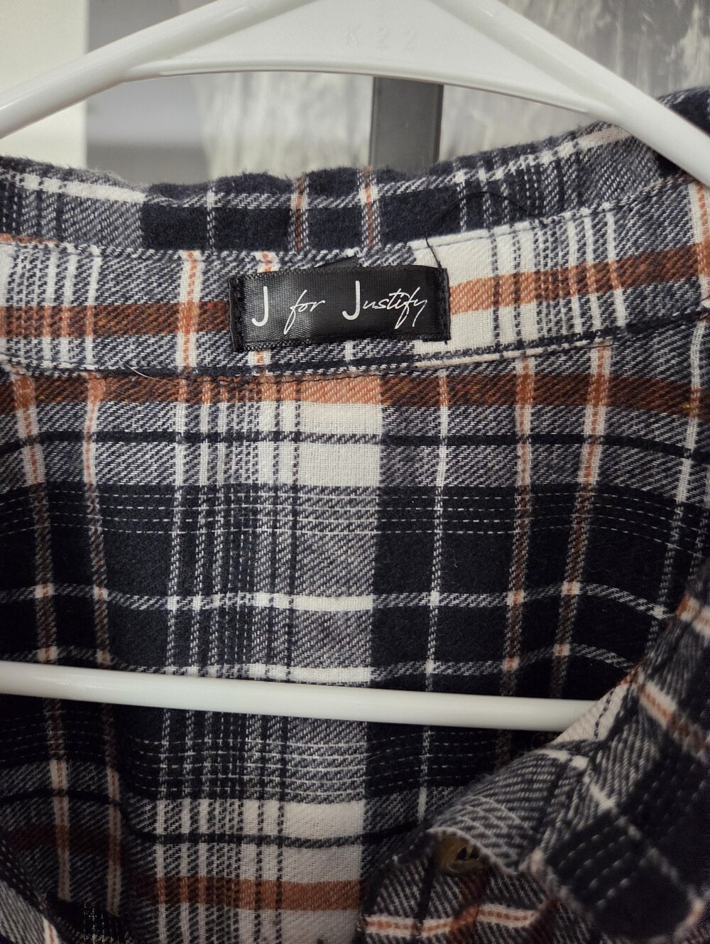 Justify Plaid Maxi Shirt Dress in Black and Cream - Picture 3 of 4